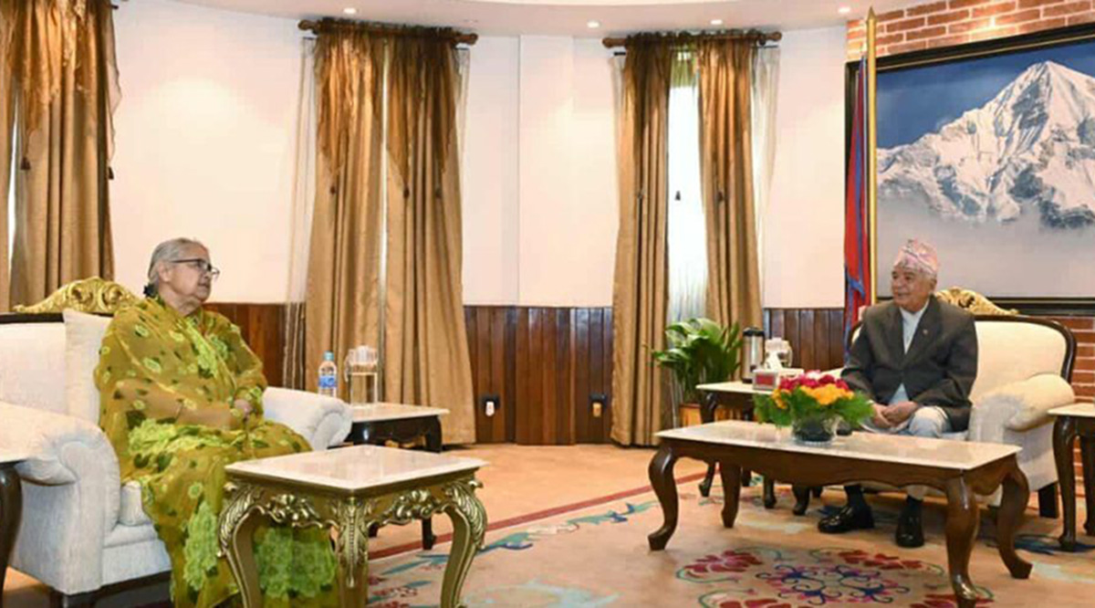 राष्ट्रपति र प्रधानमन्त्रीबीच भेट