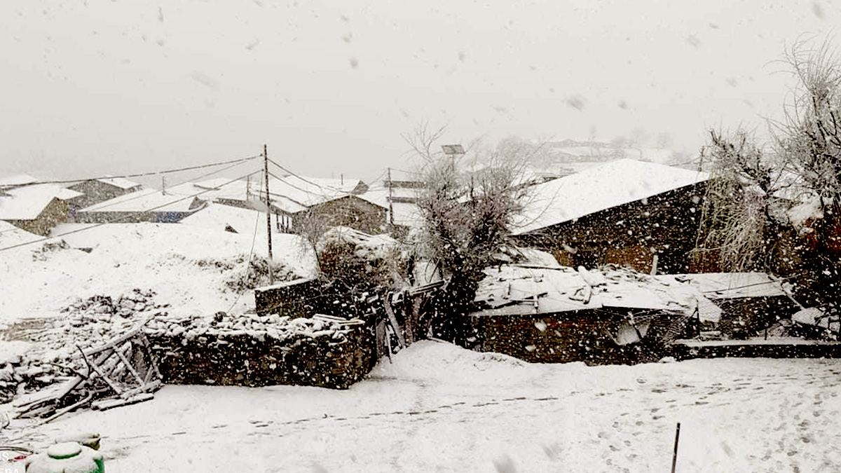 हिमपातका कारण सडक अवरुद्ध, हवाई सेवा प्रभावित