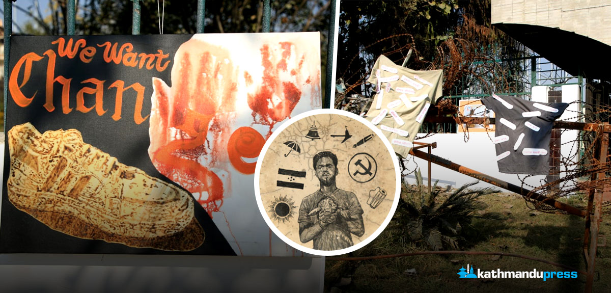 संसद् भवन अगाडि जेनजी आन्दोलनको सम्झना [फोटो फिचर]