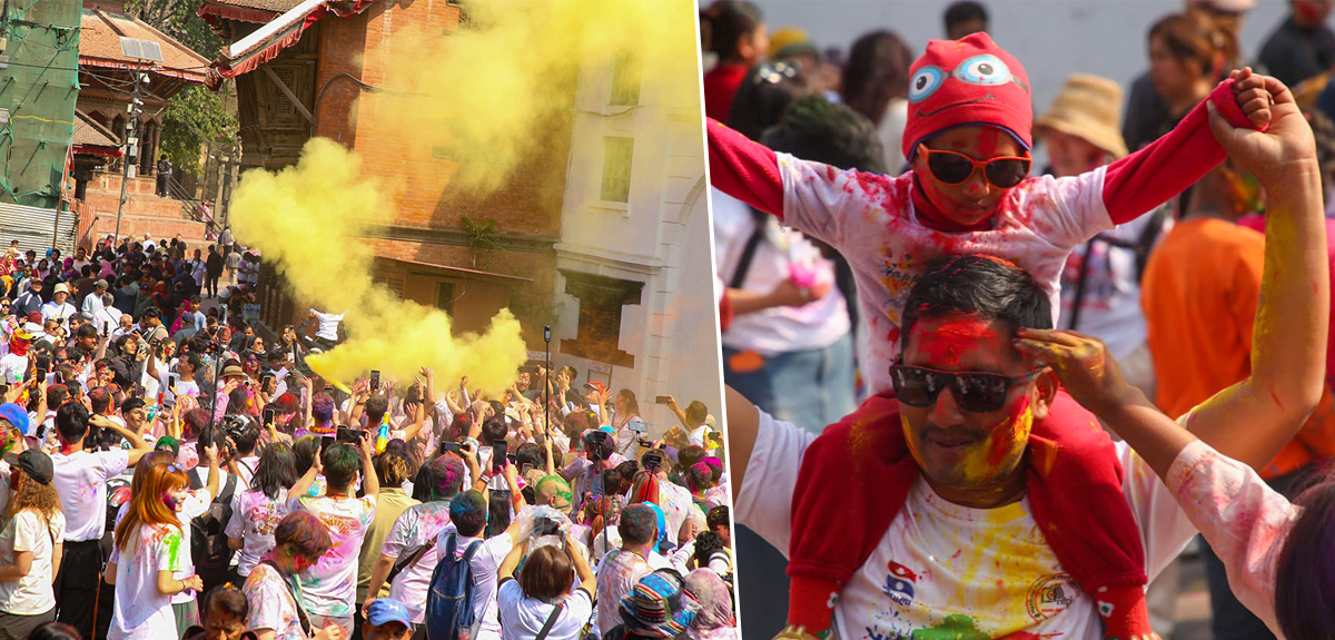 वसन्तपुरमा होलीको उमङ्ग [तस्बिरहरू]