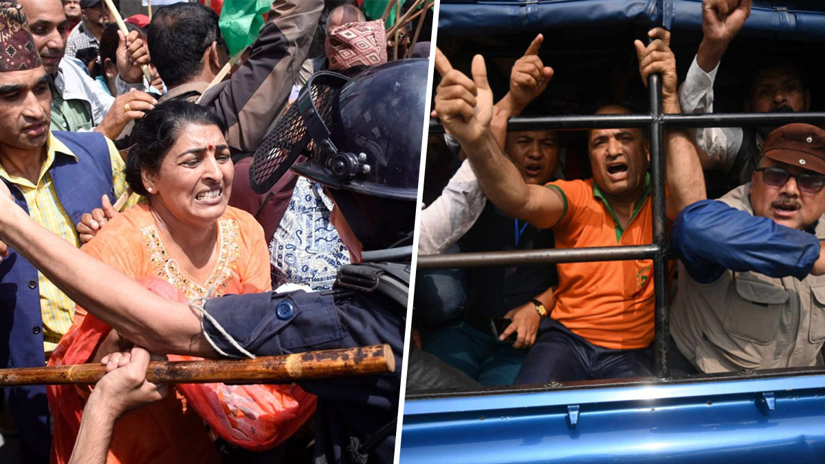 दूध उत्पादक किसानको प्रदर्शनमा प्रहरी हस्तक्षेप