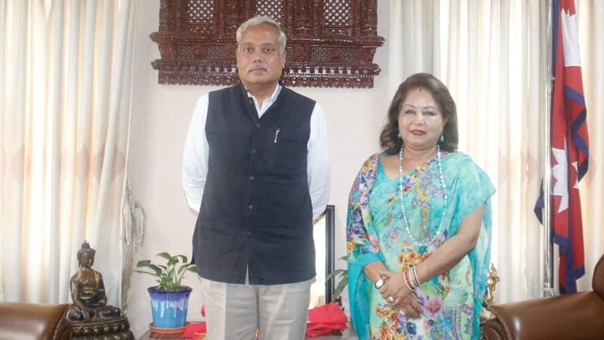 परराष्ट्रमन्त्री डा.राणा र भारतीय राजदूतबीच भेट