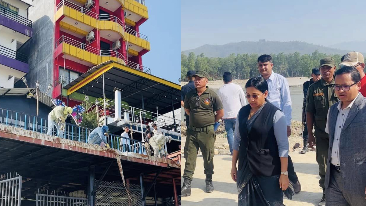 भरतपुर महानगरपालिकाद्वारा अवैध संरचना हटाउन सुरु