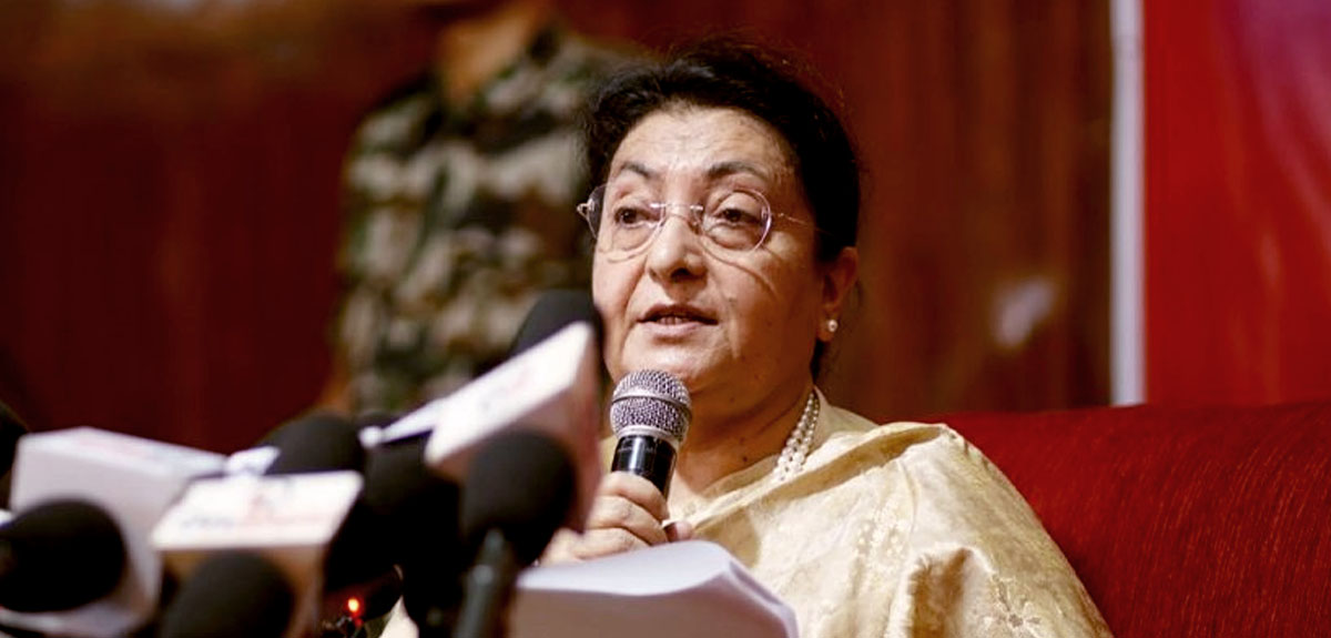 आवेग र उत्तेजनाको निर्णयले सत्यलाई छोप्न सक्दैन : पूर्वराष्ट्रपति भण्डारी