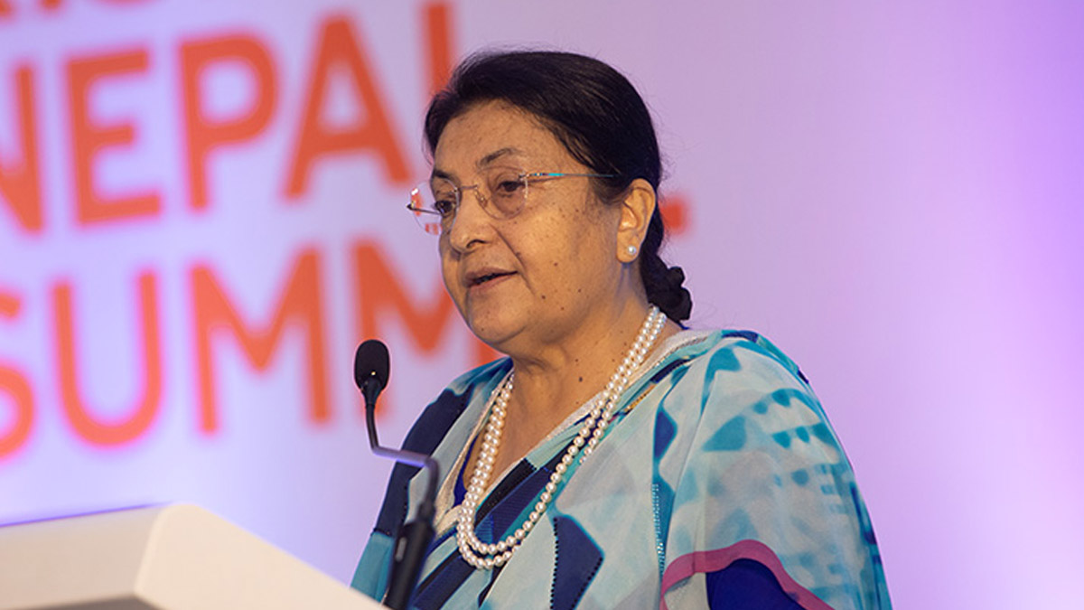 समृद्धि मुठ्ठीभर मानिसको लागि नभएर आम जनताको लागि हुनुपर्छ : पूर्वराष्ट्रपति भण्डारी 