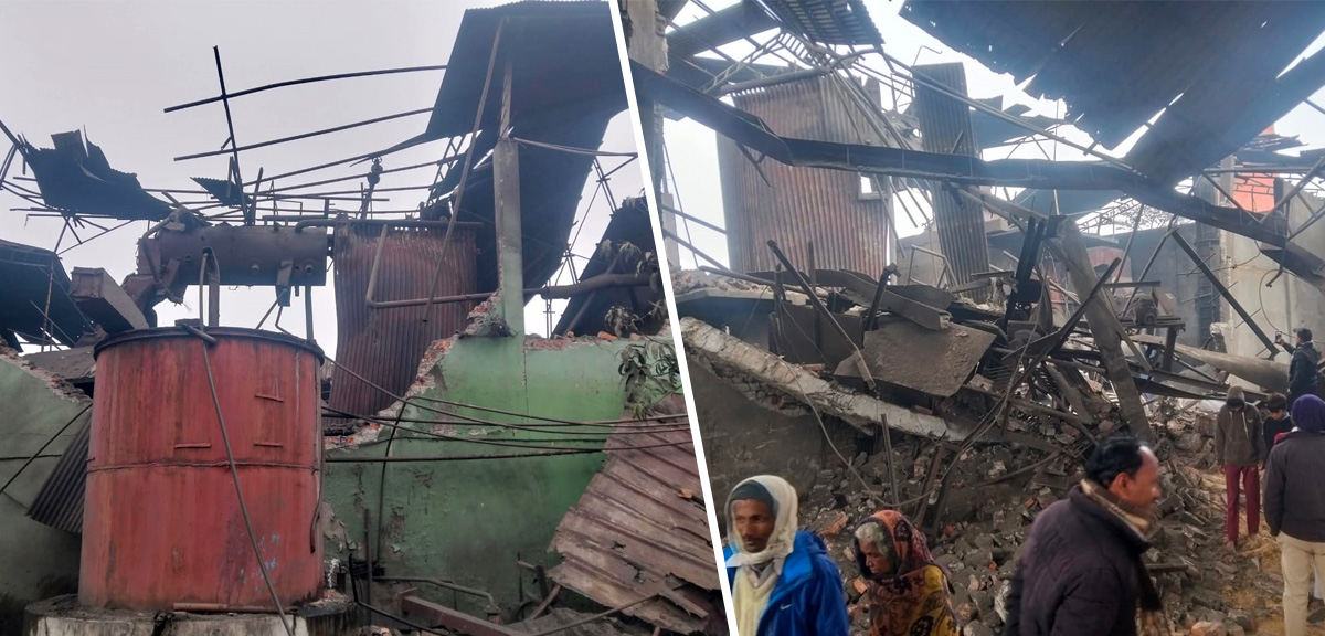 रौतहटकाे कटहिरयामा रहेकाे मदिरा उद्योगमा विस्फोट, १ जनाको मृत्यु, ६ जना घाइते