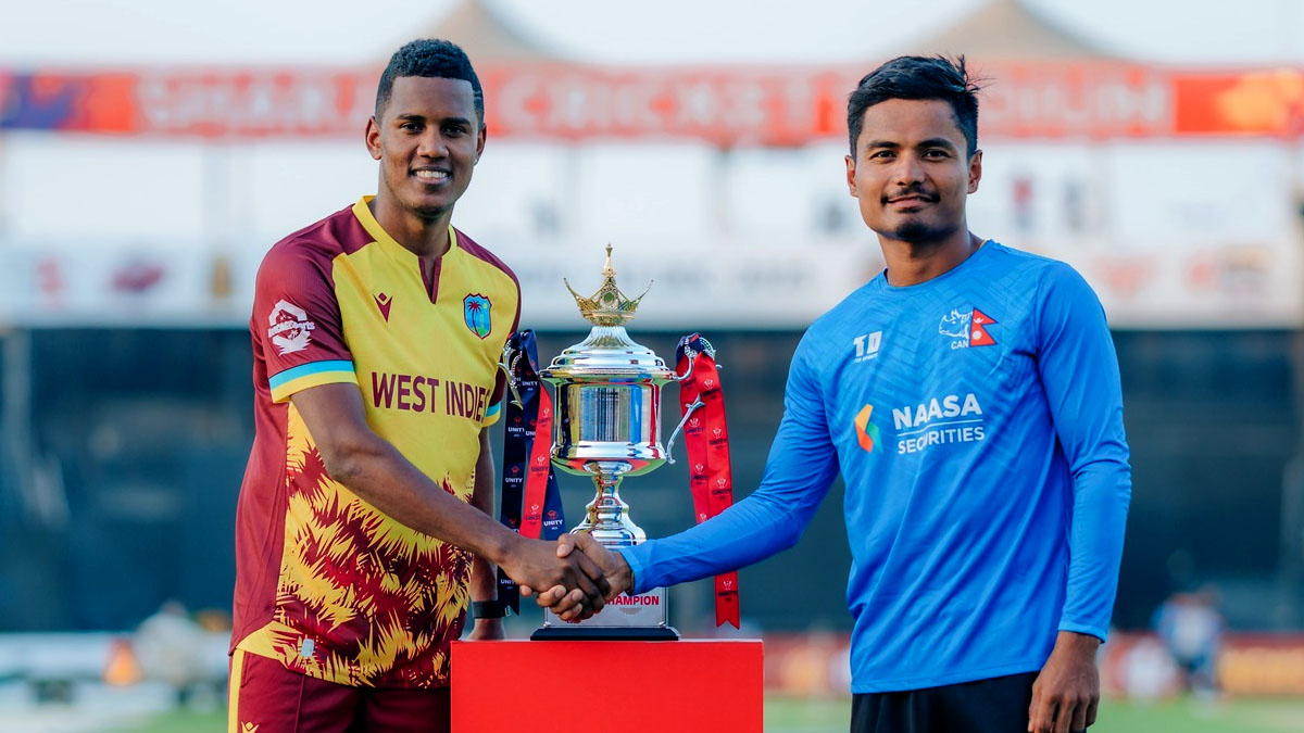 ऐतिहासिक टी–२० सिरिजमा नेपालले वेस्ट इन्डिजसँग खेल्दै