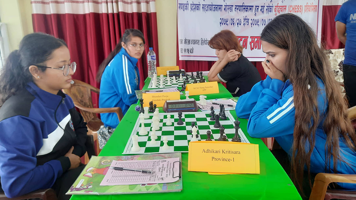 नवौं राष्ट्रिय खेलकुद : बुद्धिचालमा रुपेश र सुजनाको विजयी सुरुवात 