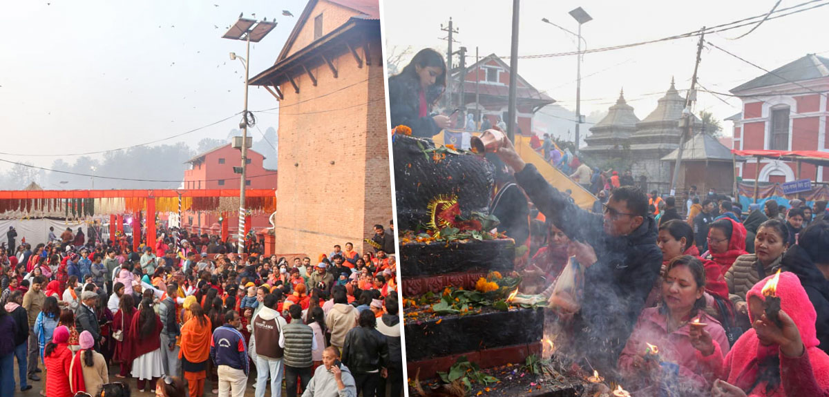 पशुपतिनाथ मन्दिरमा भक्तजनको ठूलो भीड [तस्बिरहरू]