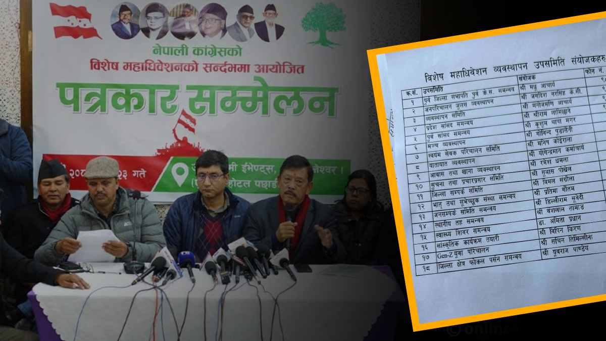 विशेष महाधिवेशन पक्षधरले बनाए १८ उपसमिति, संयोजक पनि तय