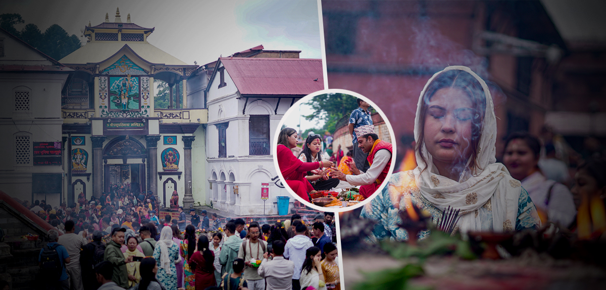 साउनको अन्तिम सोमबार यस्तो देखियो पशुपतिनाथ [तस्बिरहरू]