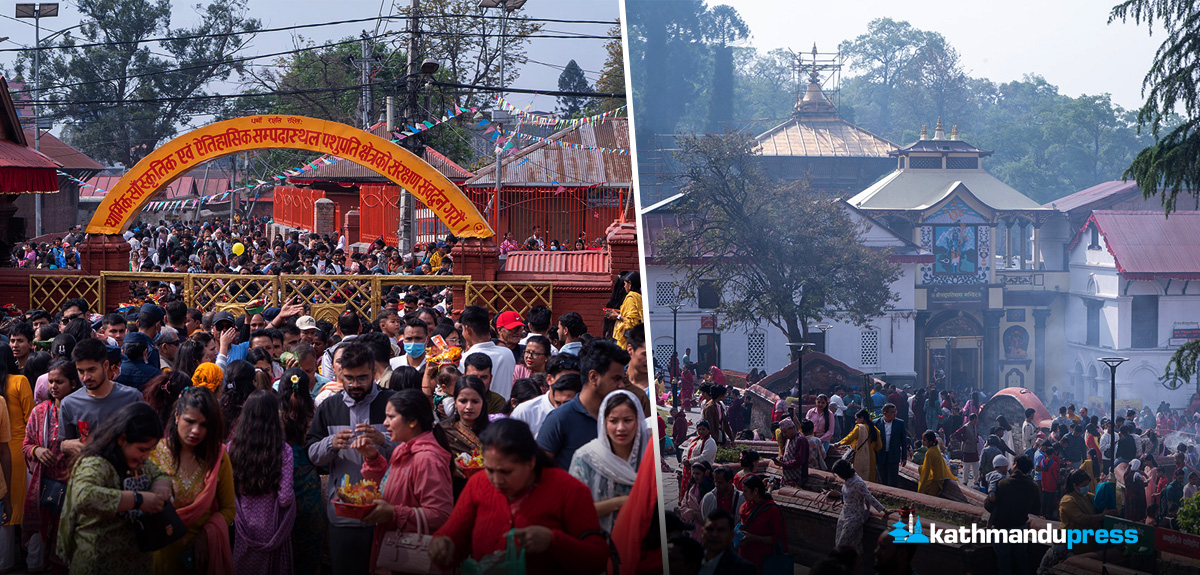 नयाँ वर्षमा पशुपतिनाथ मन्दिरमा घुइँचो [फाेटाे फिचर]