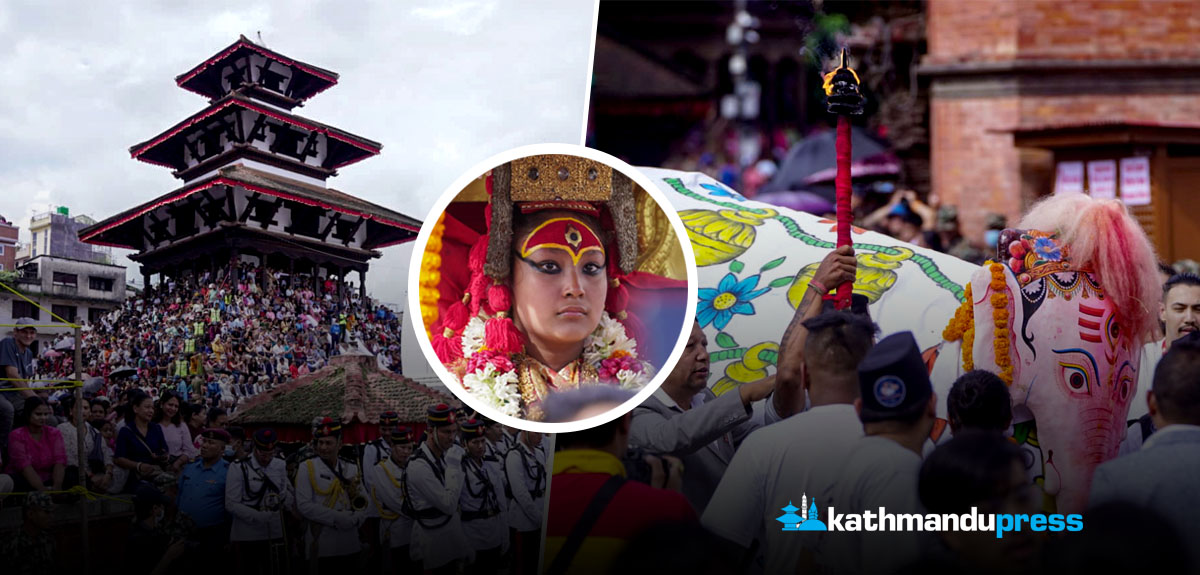 वसन्तपुरमा इन्द्रजात्राकाे उल्लास [फोटो फिचर]