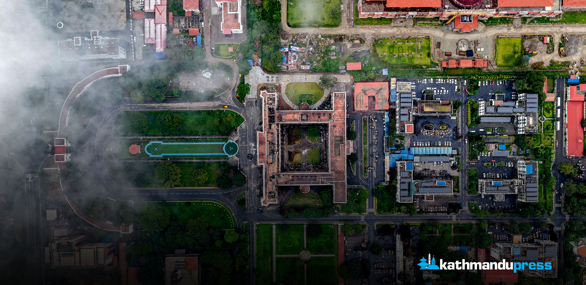 ड्रोनबाट यस्तो देखियो काठमाडौंमा जलेका संरचना  [फाेटाे फिचर]