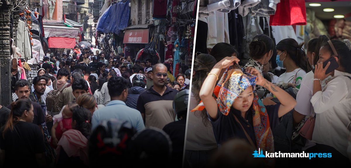 दशैंसँगै न्यूरोडमा बढ्यो भीड [फोटो फिचर]