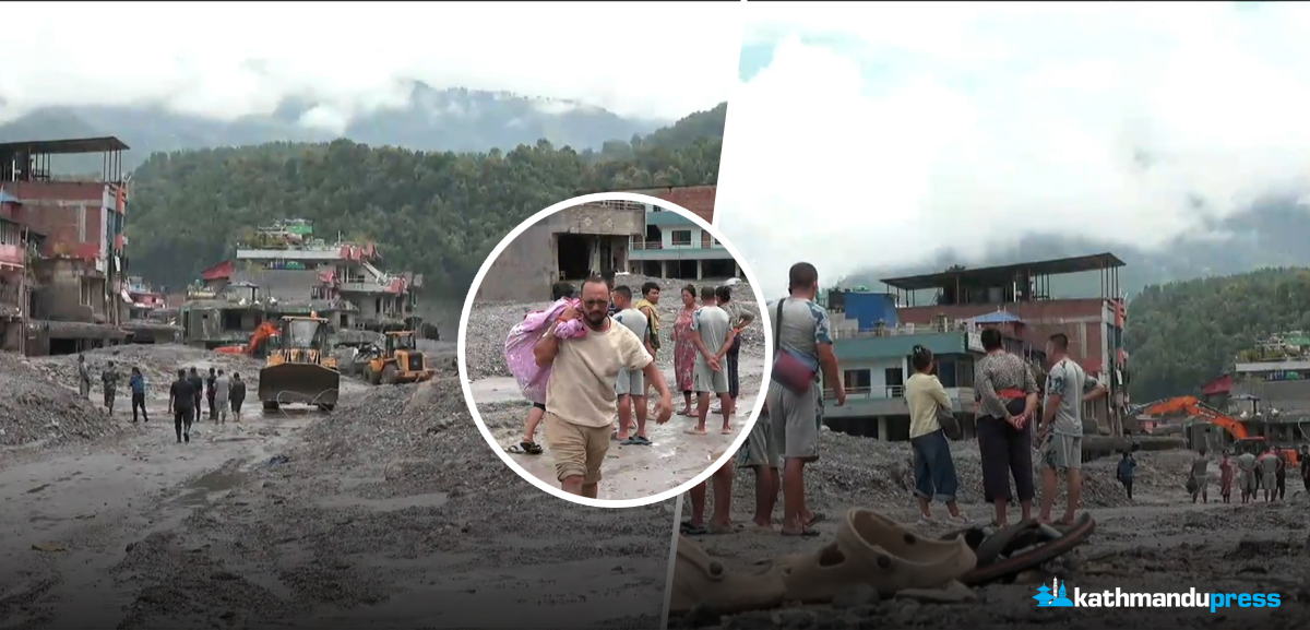 बाढीपछिकाे त्रिशूली बजार [तस्बिरहरू]