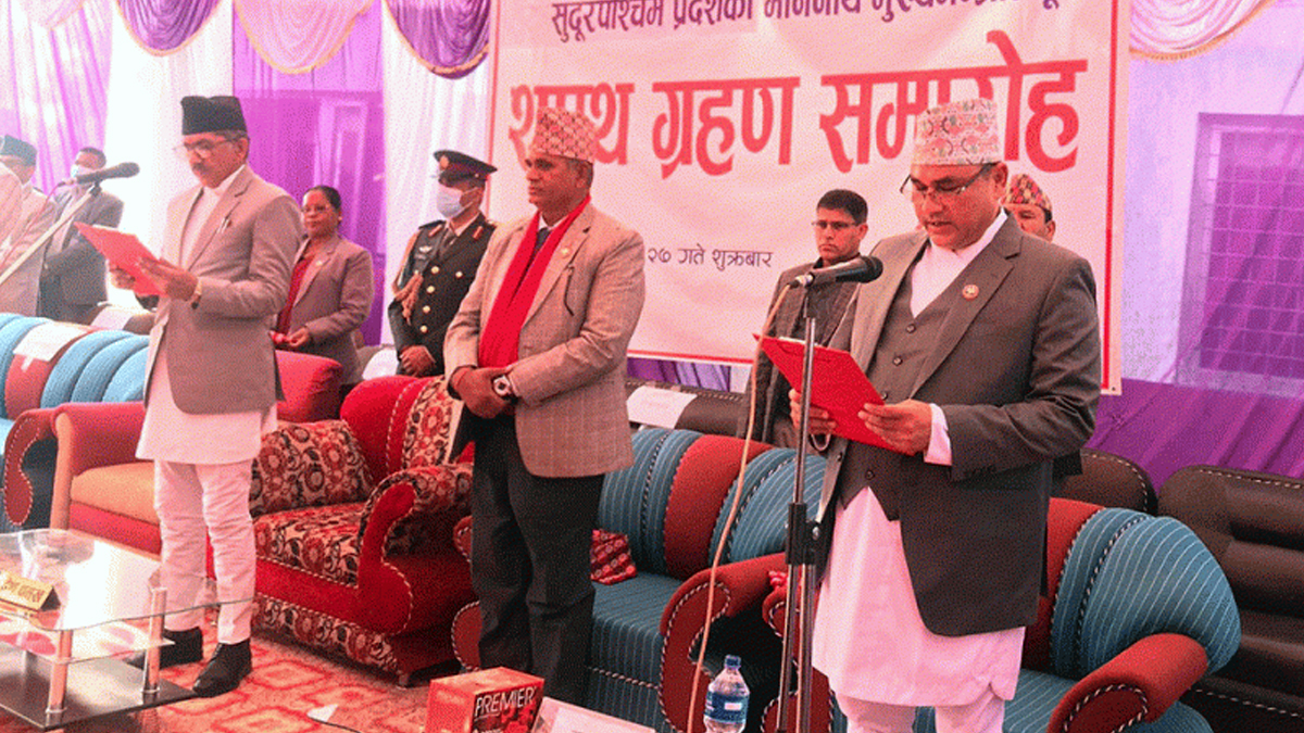 सुदूरपश्चिममा देउवा र शाही मन्त्रीमा नियुक्त, शपथ पनि सम्पन्न 
