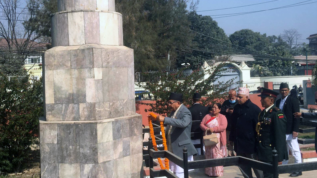 सभामुख घिमिरेद्वारा शहीदप्रति श्रद्धाञ्जलि अर्पण