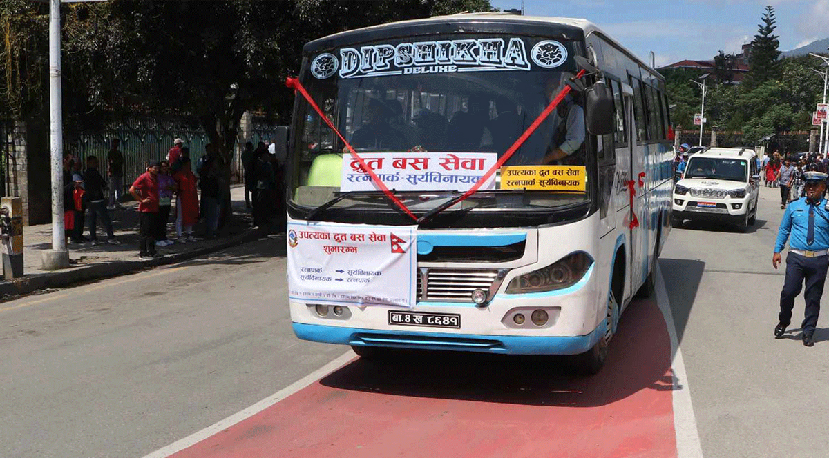 सूर्यविनायक–रत्नपार्कमा पुनः द्रुत बस सेवा