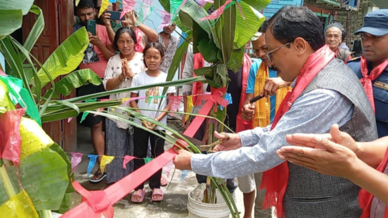 तालढुङ्गा खानेपानी आयोजनाको उद्घाटन