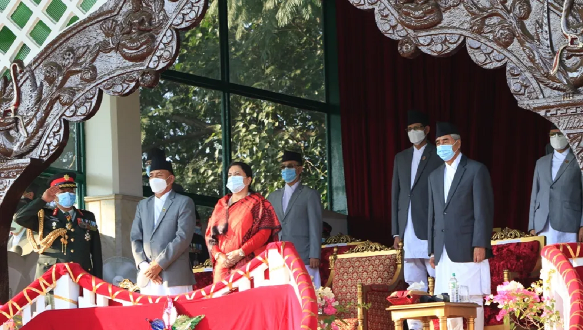 राष्ट्रपति भण्डारीको उपस्थितिमा टुँडिखेलमा फूलपाती बढाइँ