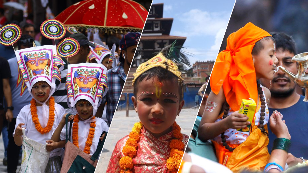काठमाडौँमा गाईजात्रा मनाइयाे