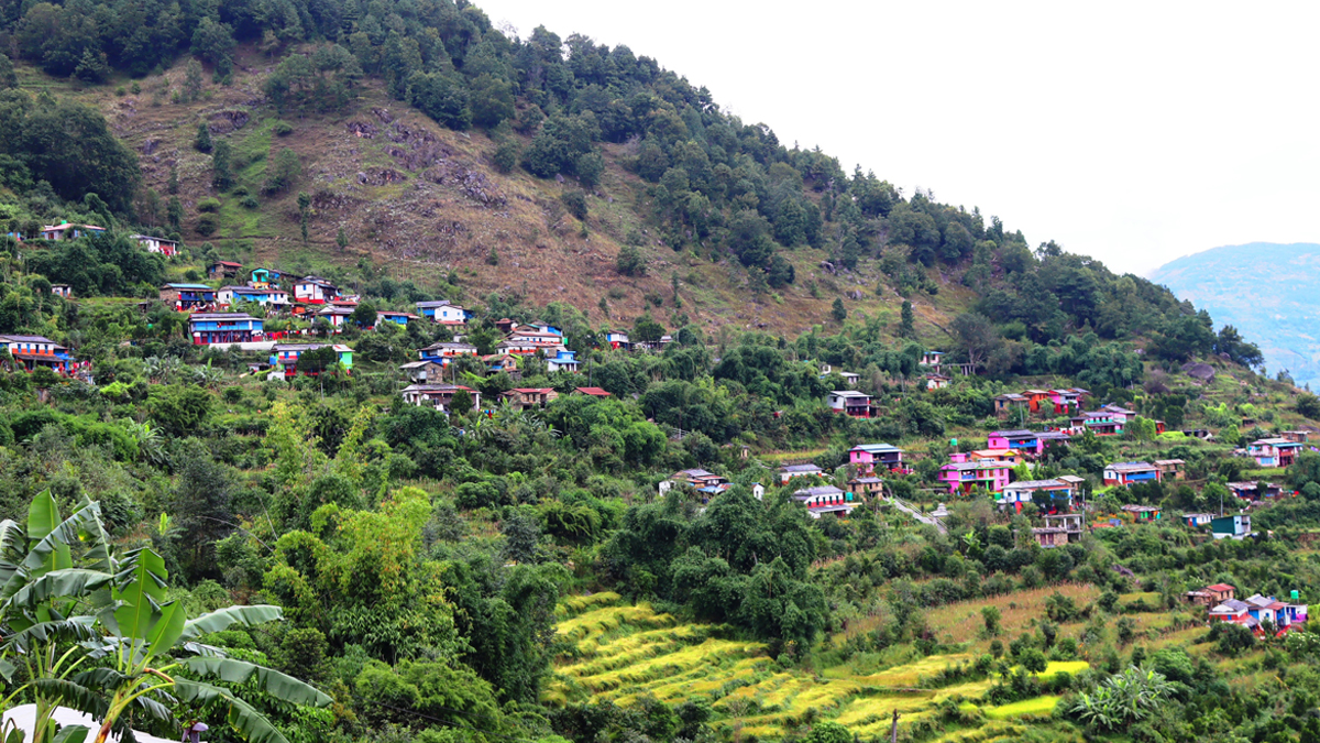 बागलुङ पञ्चकोटको सुन्दर सिम गाउँ