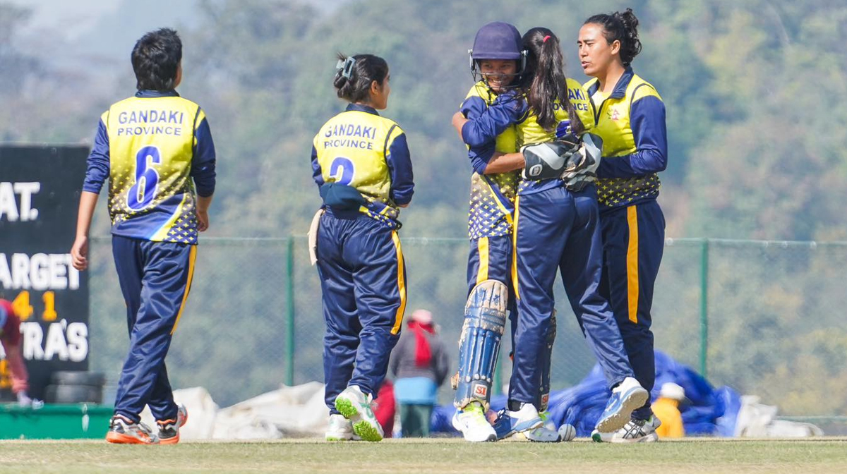 प्रधानमन्त्री कप महिला क्रिकेट : गण्डकी पहिलो जित दर्ता गर्न सफल