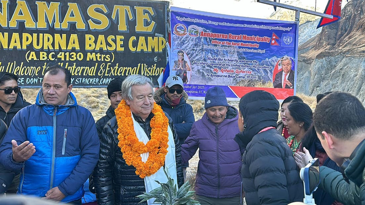 महासचिव गुटेरेसद्वारा जलवायु परिवर्तनको असर न्यूनीकरणमा सहयोगको प्रतिबद्धता