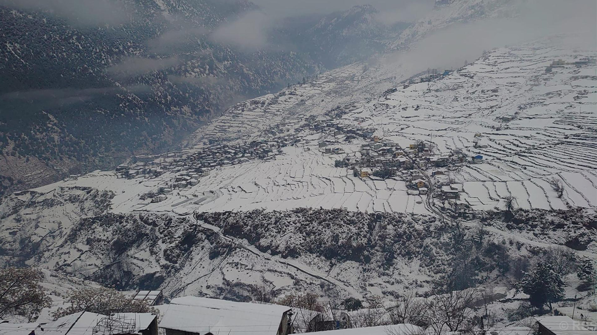 ताप्लेजुङको हिमाली क्षेत्रमा हिमपात