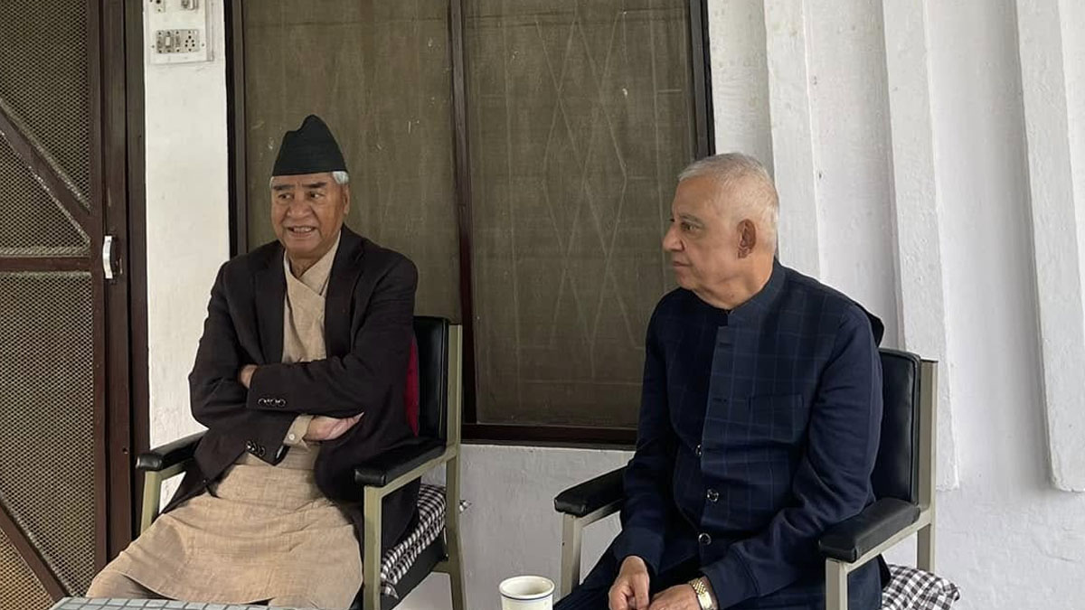 कोइराला निवासमा देउवा र शशांक