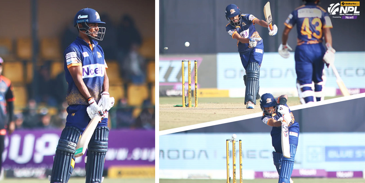 रोहितको उत्कृष्ट ब्याटिङ, लुम्बिनीले चितवनलाई दियो १६८ रनको चुनौतीपुर्ण लक्ष्य