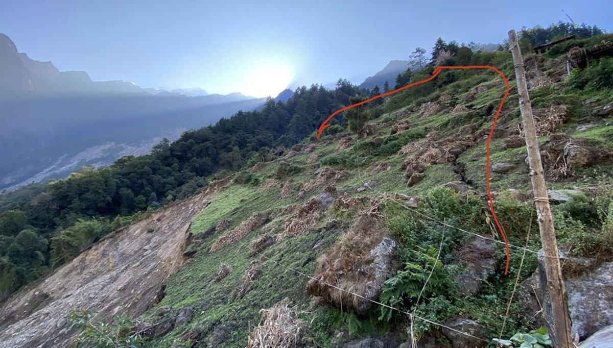 गोरखा लोक्पाका २२ घर सुख्खा पहिरोको जोखिममा