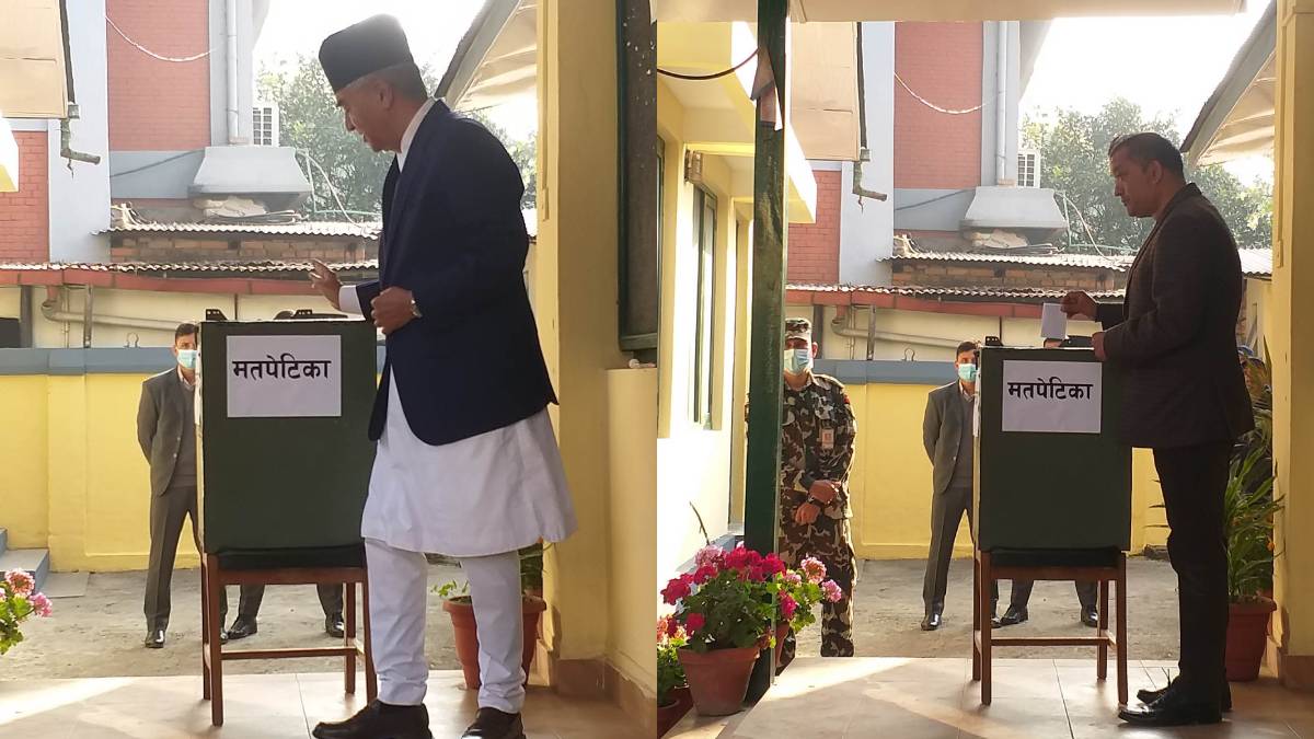 कांग्रेस संसदीय दलकाे मतदान सुरू