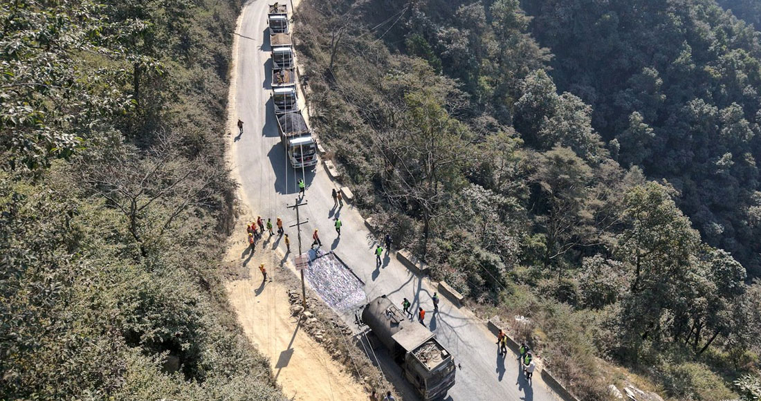 आजदेखि ३ दिन रातको समयमा नागढुंगा-मुग्लिन सडक बन्द