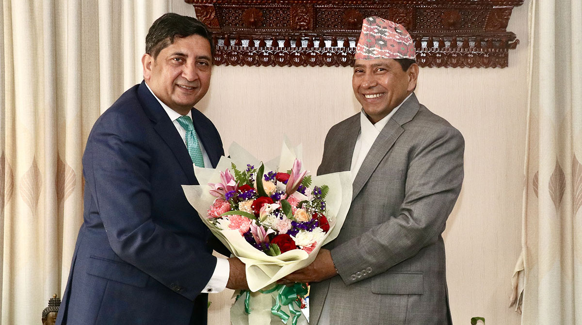 उपप्रधानमन्त्री श्रेष्ठसँग तीन देशका राजदूतको भेट