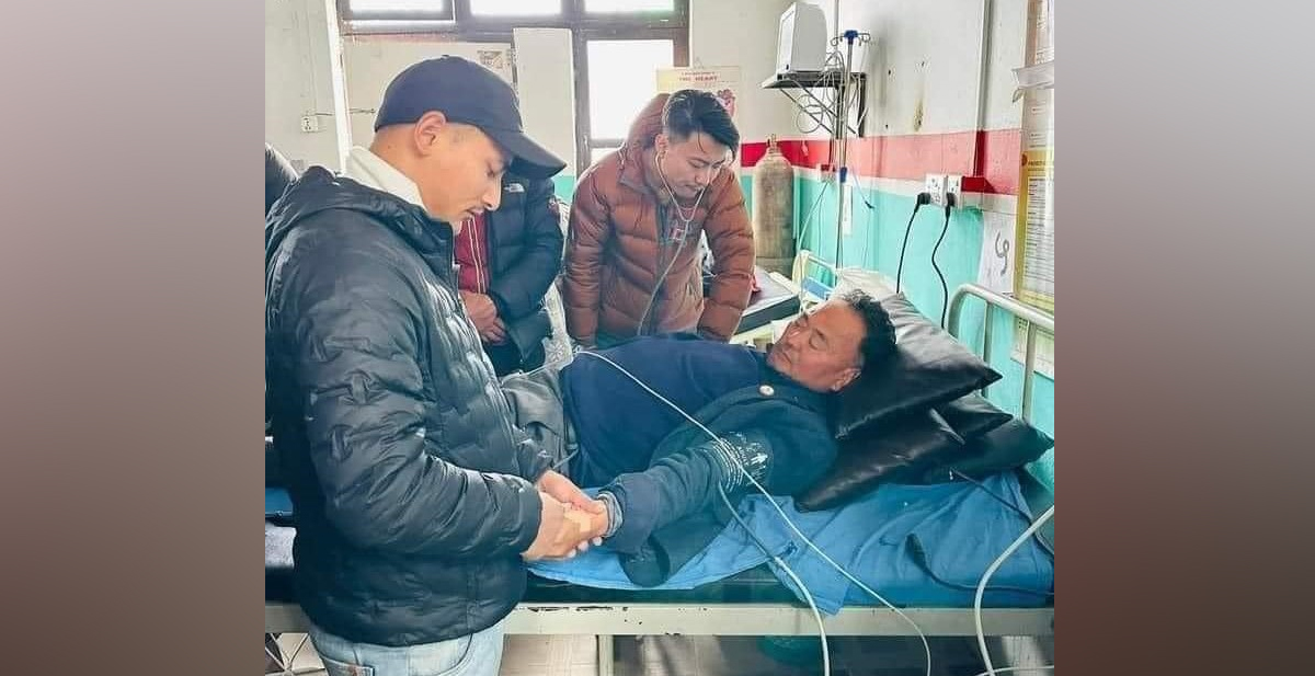 नेता नेम्बाङको स्वास्थ्यमा क्रमिक सुधार