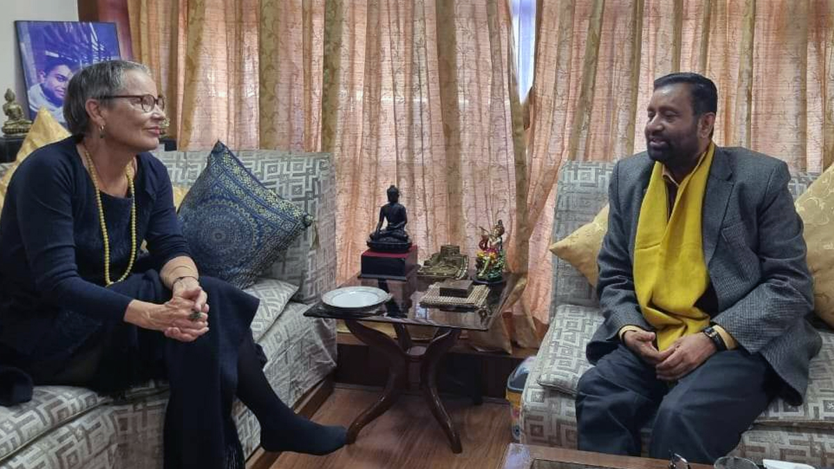 कांग्रेस पूर्वउपसभापति निधि र स्विस राजदूत क्यापिलरबीच भेटवार्ता