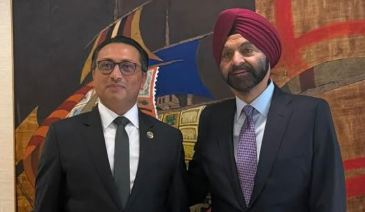 अर्थमन्त्री वाग्ले र विश्व बैंक समूहका अध्यक्ष बाङ्गाबिच अमेरिकामा उच्चस्तरीय द्विपक्षीय भेटवार्ता