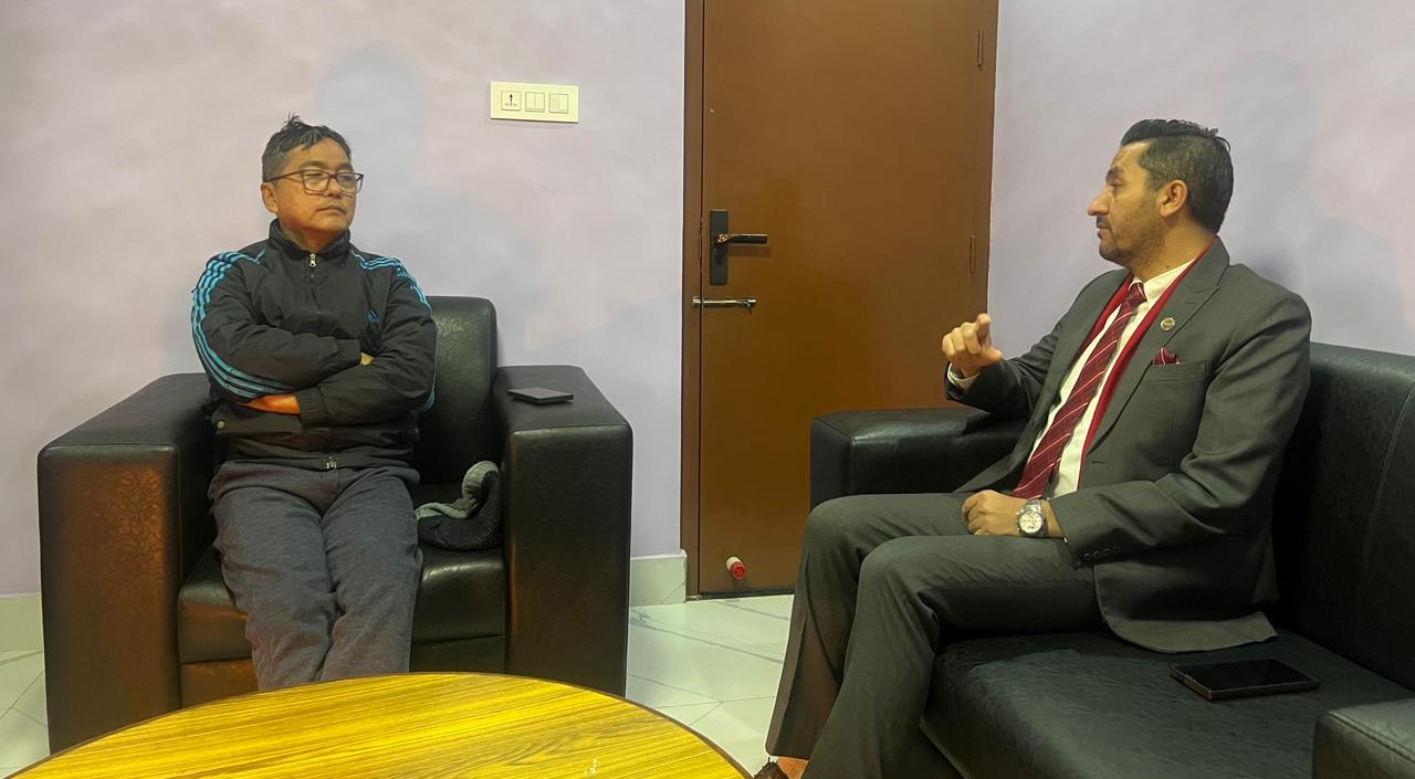 सञ्चारमन्त्री खरेल र राप्रपा अध्यक्ष लिङ्देनबीच भेटवार्ता