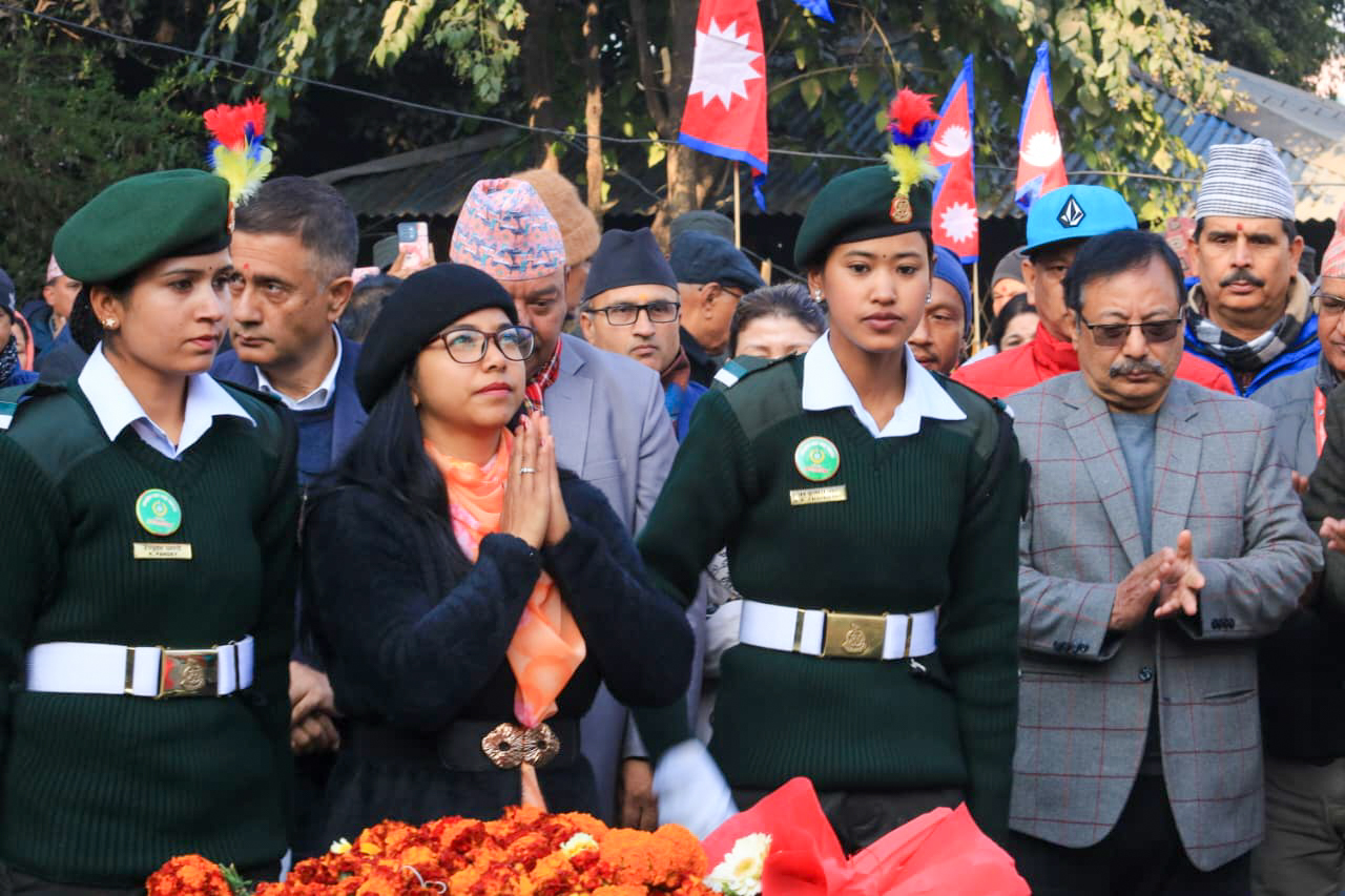 माथेमाले सहादत प्राप्त गरेको स्थान सिफल उकालोमा स्मृति सभा