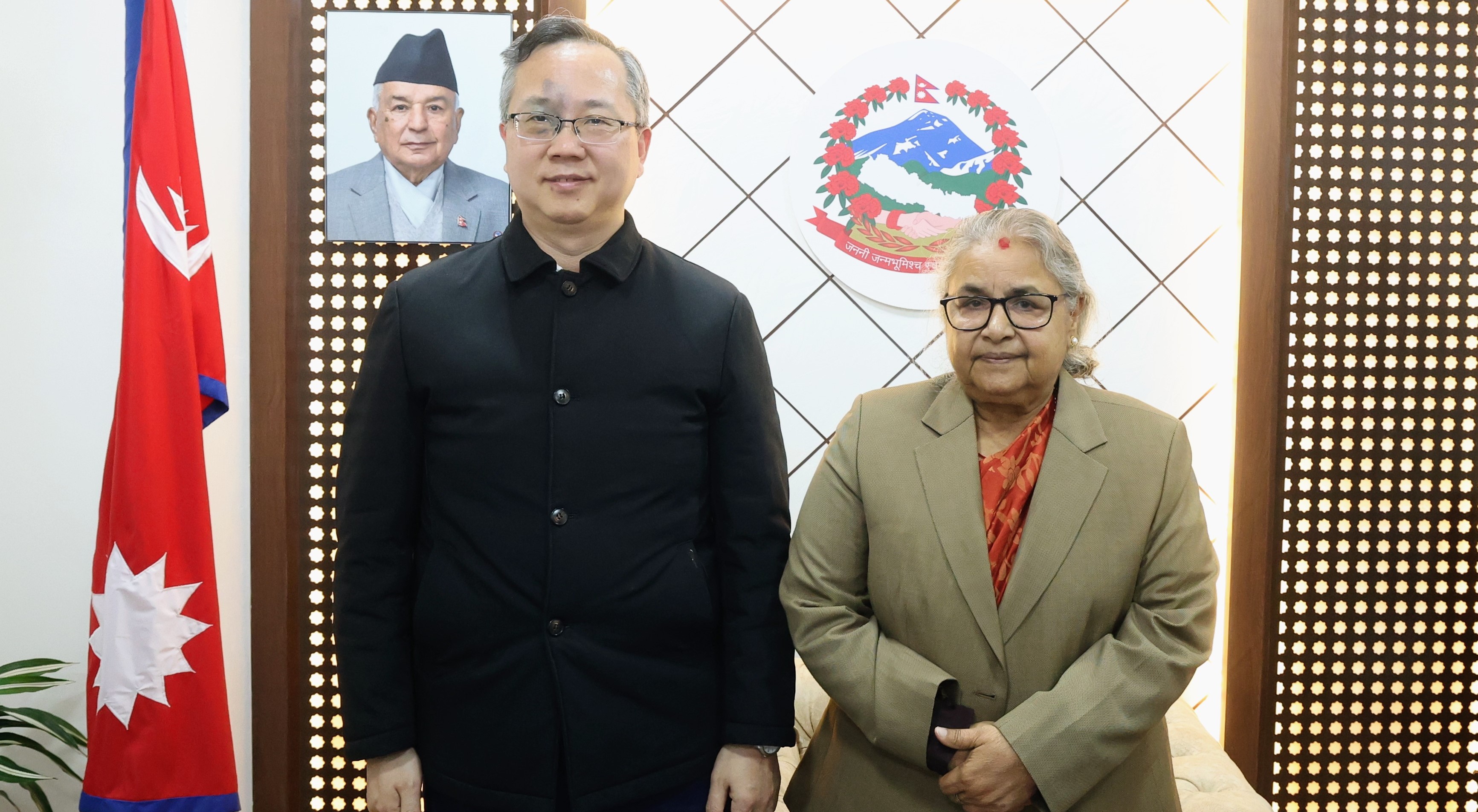 प्रधानमन्त्री कार्की र चिनियाँ राजदूत सोङबीच भेटवार्ता
