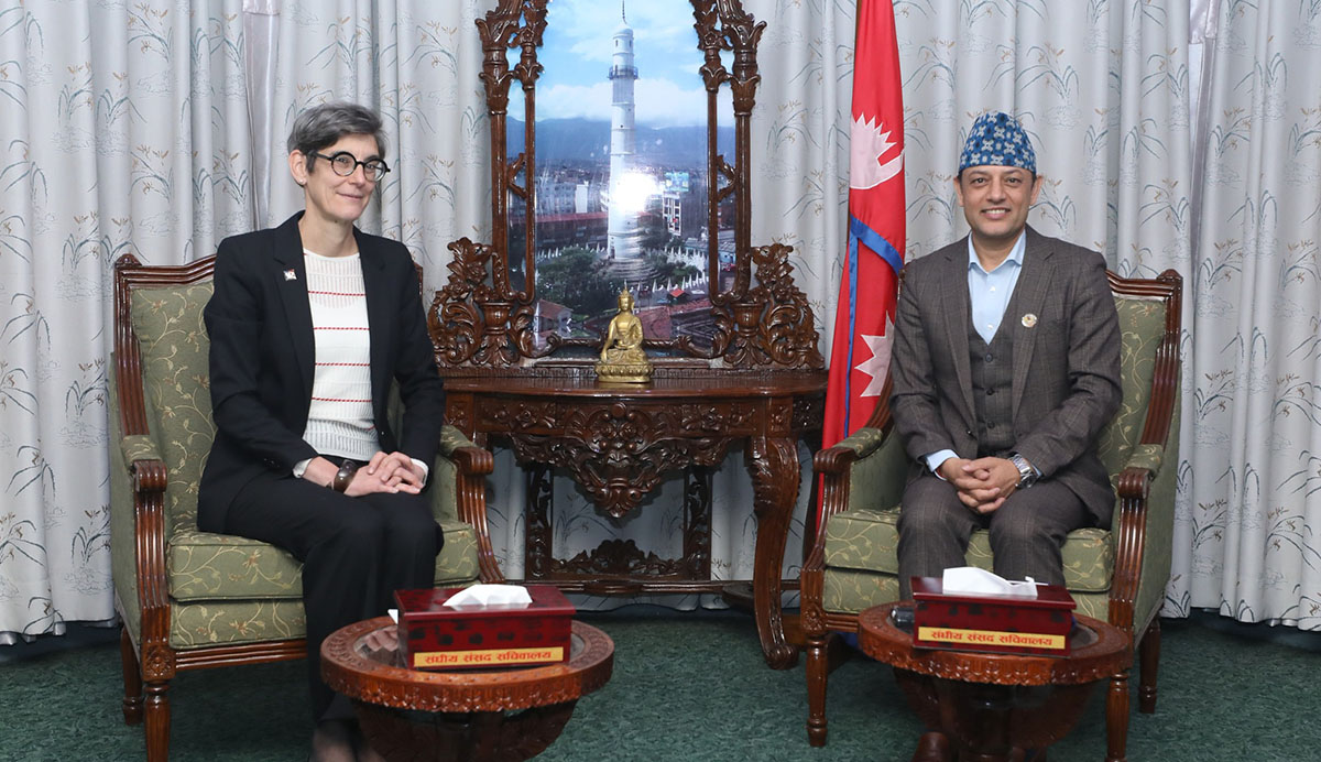 सभामुख अर्याल र स्विस राजदूतबीच शिष्टाचार भेटवार्ता