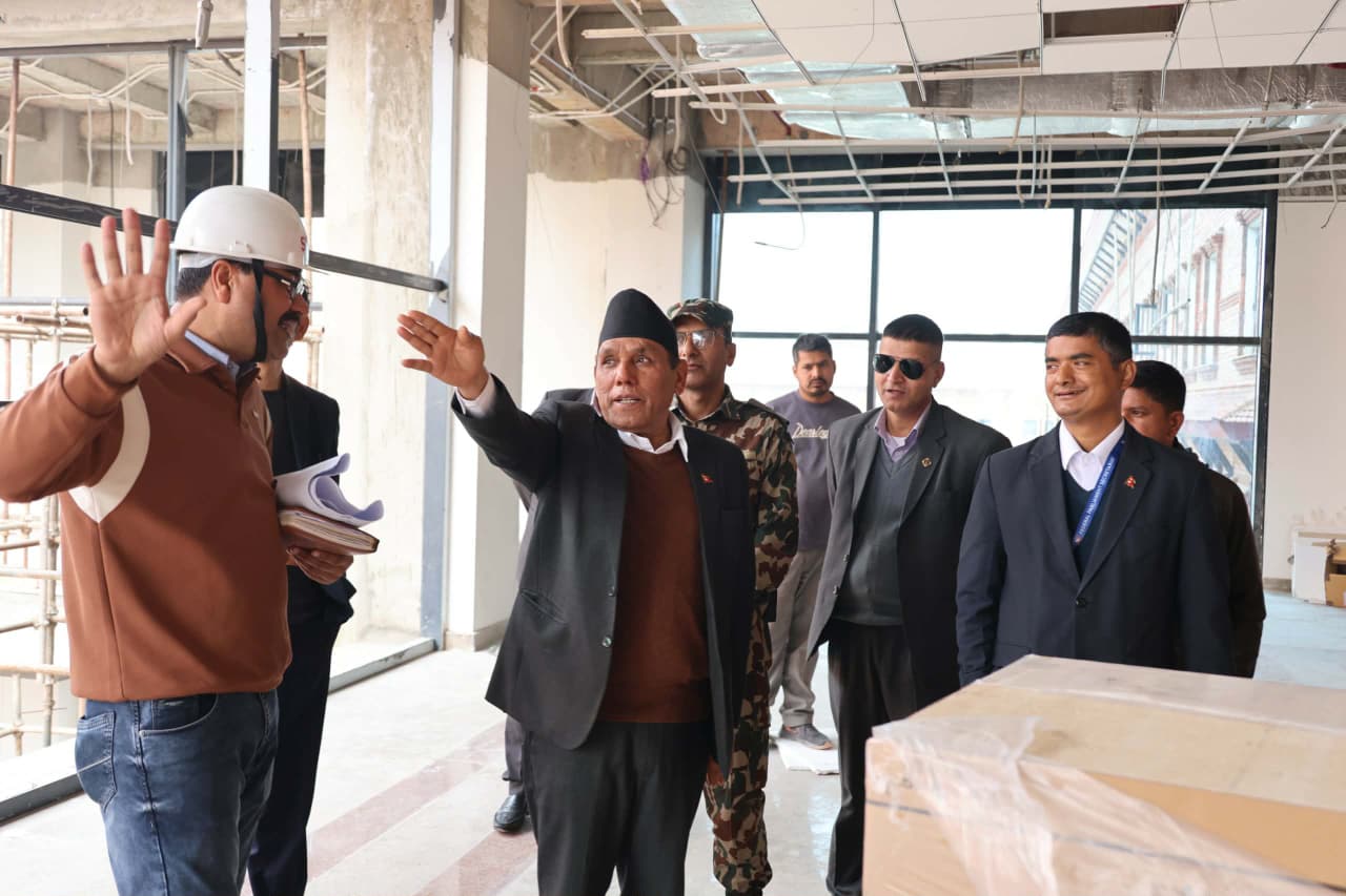 राष्ट्रिय सभा अध्यक्ष दाहालद्वारा निर्माणाधीन संसद भवनको अनुगमन