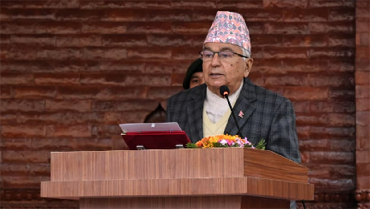 जनताद्वारा अभिव्यक्त राष्ट्र निर्माणको दायित्व पूरा गर्न राष्ट्रपतिको आह्वान