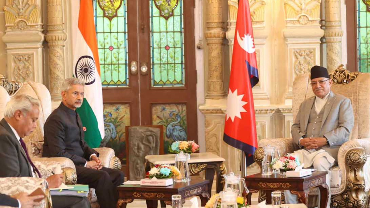 प्रधानमन्त्री दाहाल र भारतीय विदेशमन्त्री जयशंकरबीच भेट