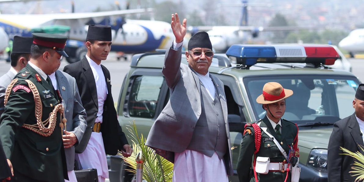 प्रधानमन्त्री दाहाल भारत प्रस्थान
