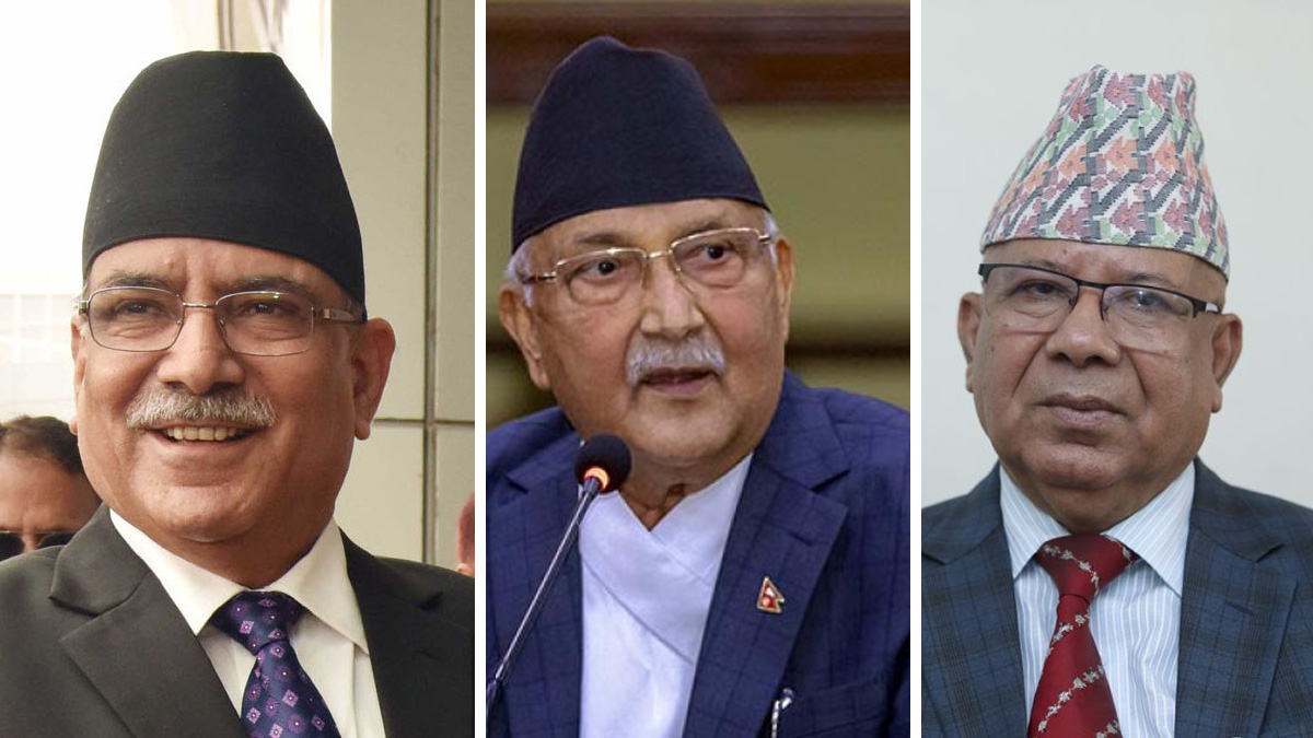 बालुवाटारमा दाहाल, ओली र नेपालबीच भेट