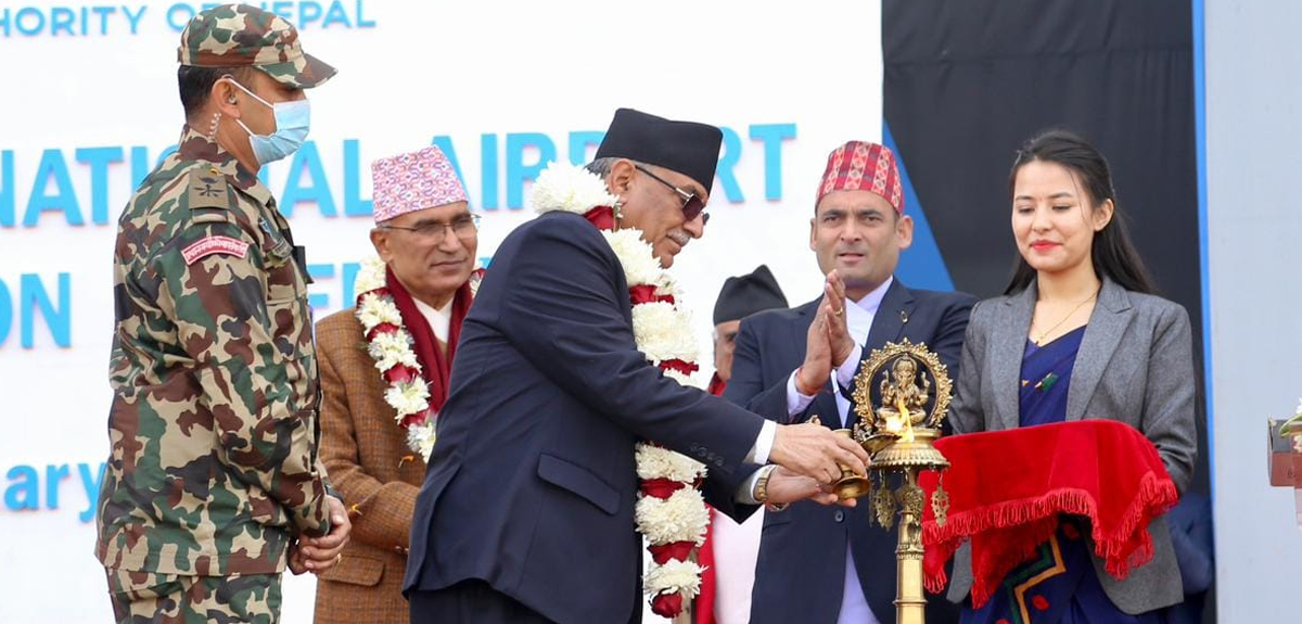 प्रधानमन्त्री प्रचण्डद्वारा पोखरा क्षेत्रीय अन्तर्राष्ट्रिय विमानस्थल उद्घाटन (तस्बिरहरू)