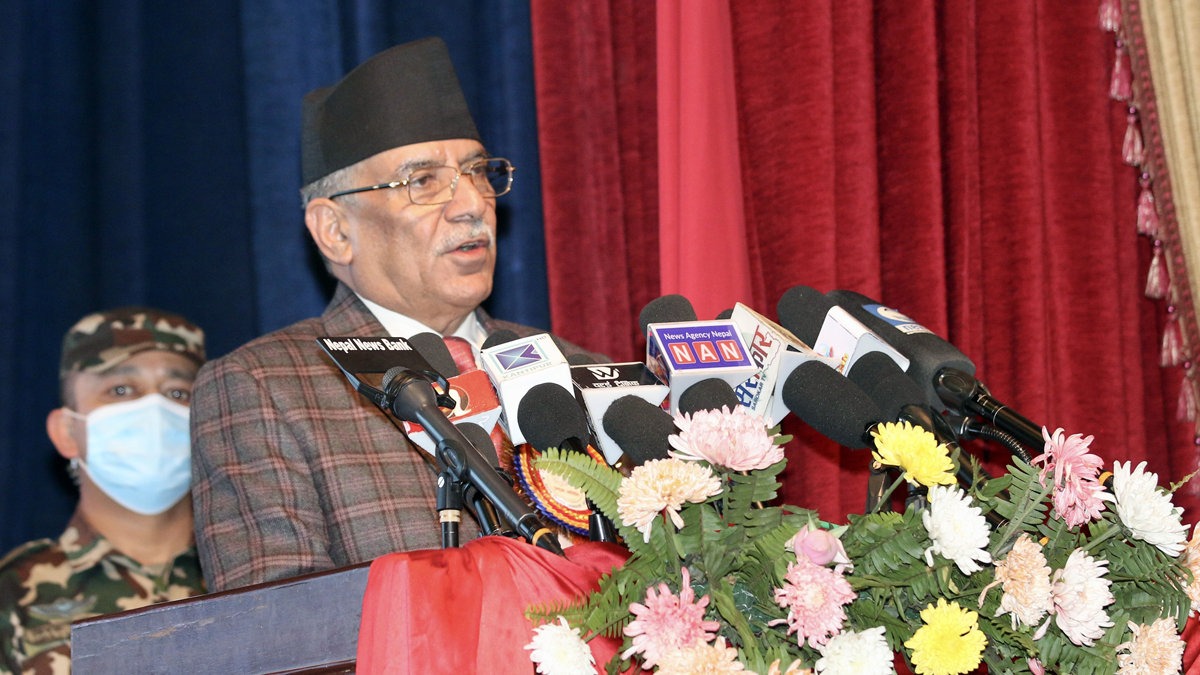 मुलुककाे अर्थतन्त्र संकटबाट क्रमशः सुधारतर्फ अग्रसर छ : प्रधानमन्त्री प्रचण्ड